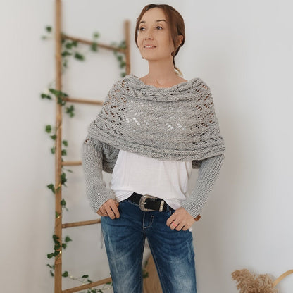 lusailstore - Knitted Wrap Shrugs For Women