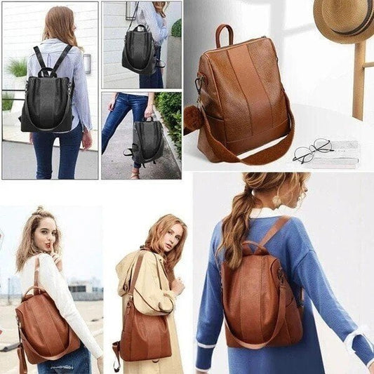 lusailstore - Limited Leather Ladies Anti-theft Backpack