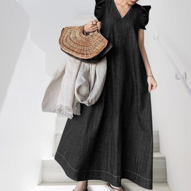 💃Huge Sale 53% OFF🔥Denim V-neck Long Dress