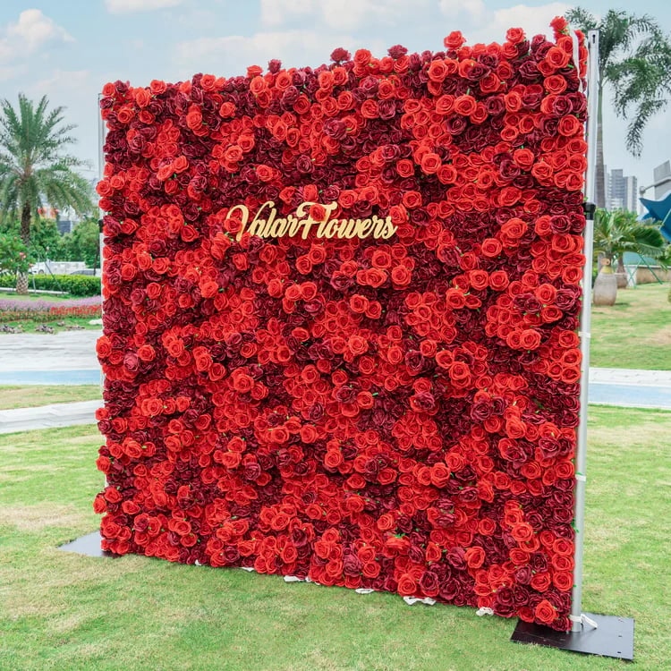 lusailstore - handmade roll-up fabric flower wall