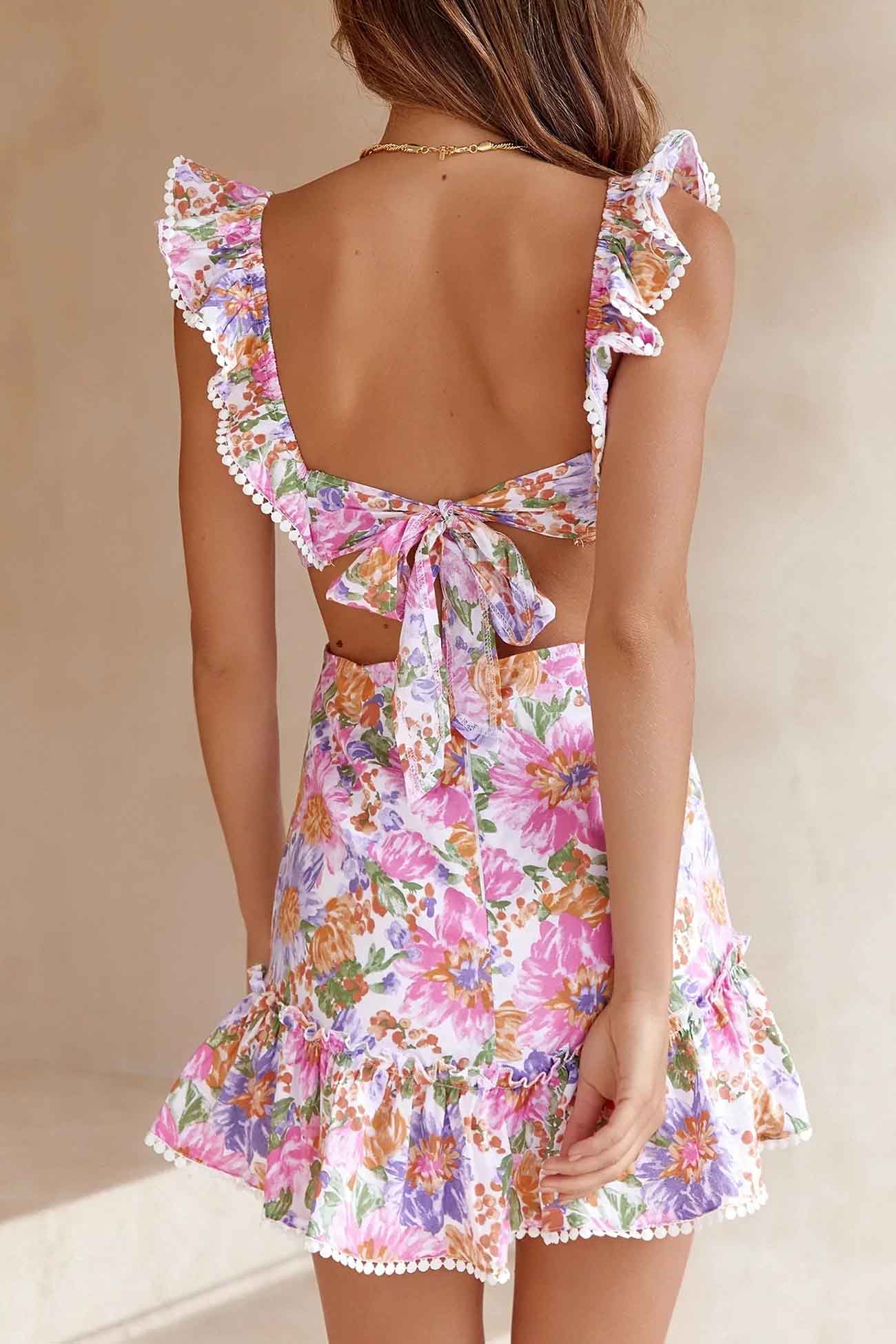 lusailstore-Flower print series dress