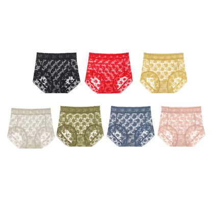 lusailstore-Sexy Seamless Thin Lace Silk Care Panties