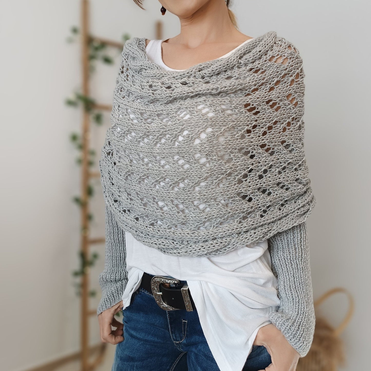 lusailstore - Knitted Wrap Shrugs For Women