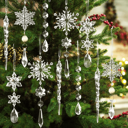 lusailstore - Crystal Christmas snowflake ornaments