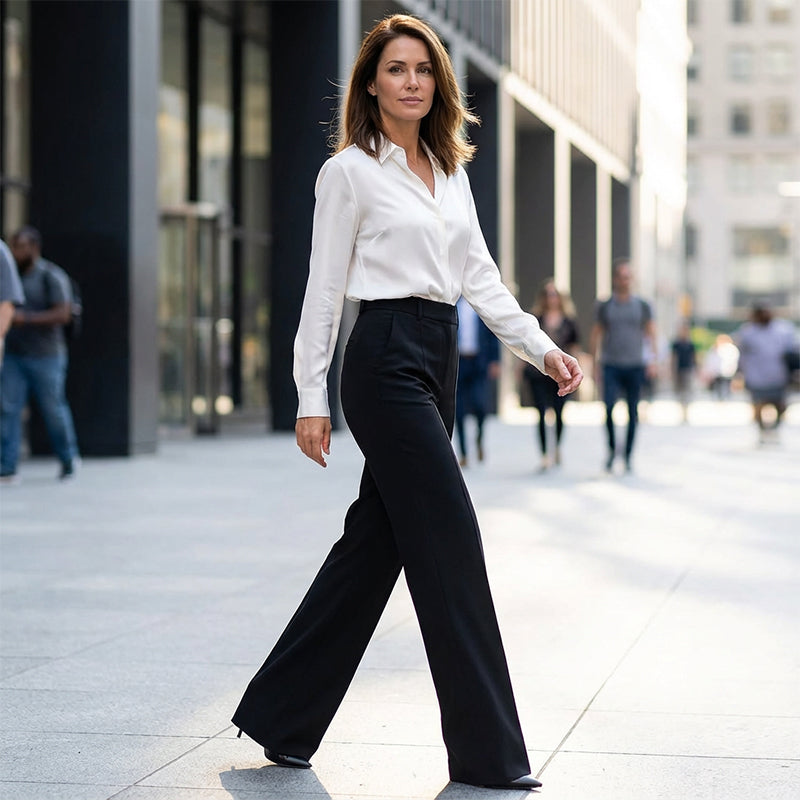 lusailstore -Women's High Waisted Slim Formal Pants