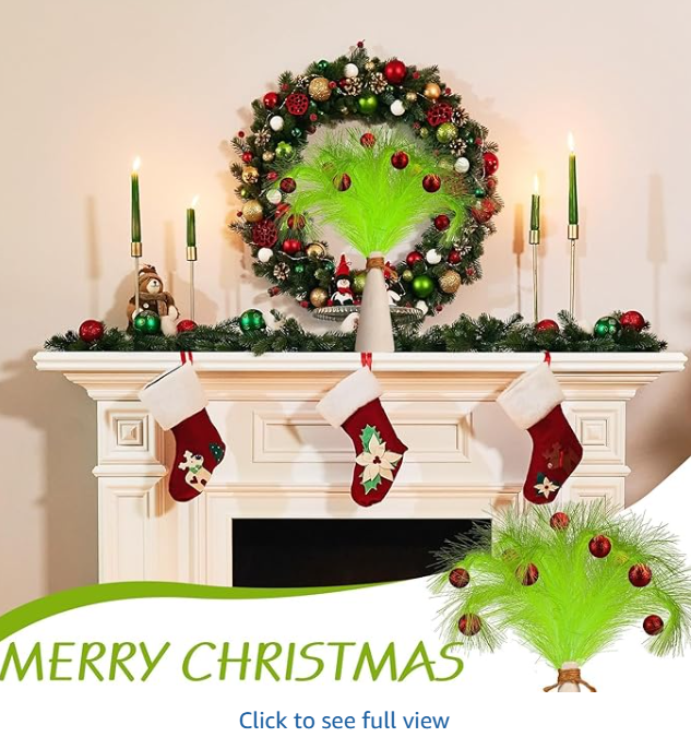 lusailstore - christmas reed grass elf ball simulation green plants