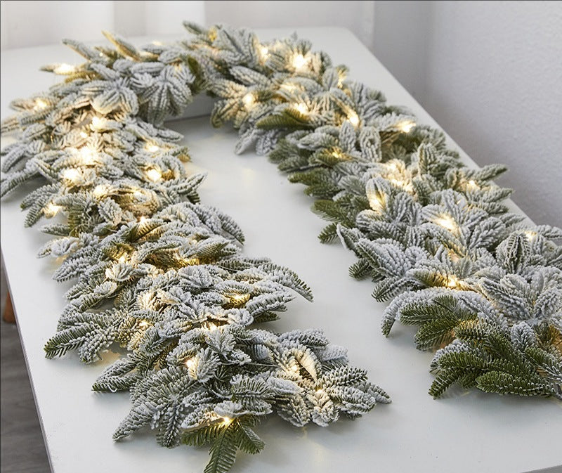 lusailstore - gorgeous natural touch mixed pine garland with led light