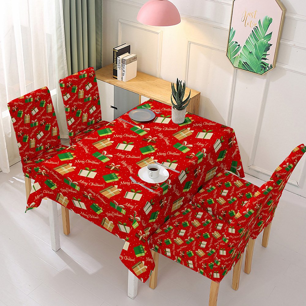 lusailstore - christmas tablecloth chair sets