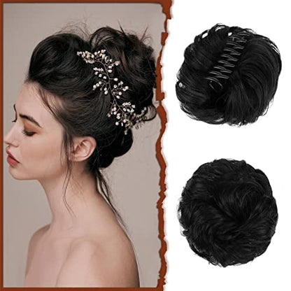 lusailstore-Claw Clip Messy Bun Hair Piece