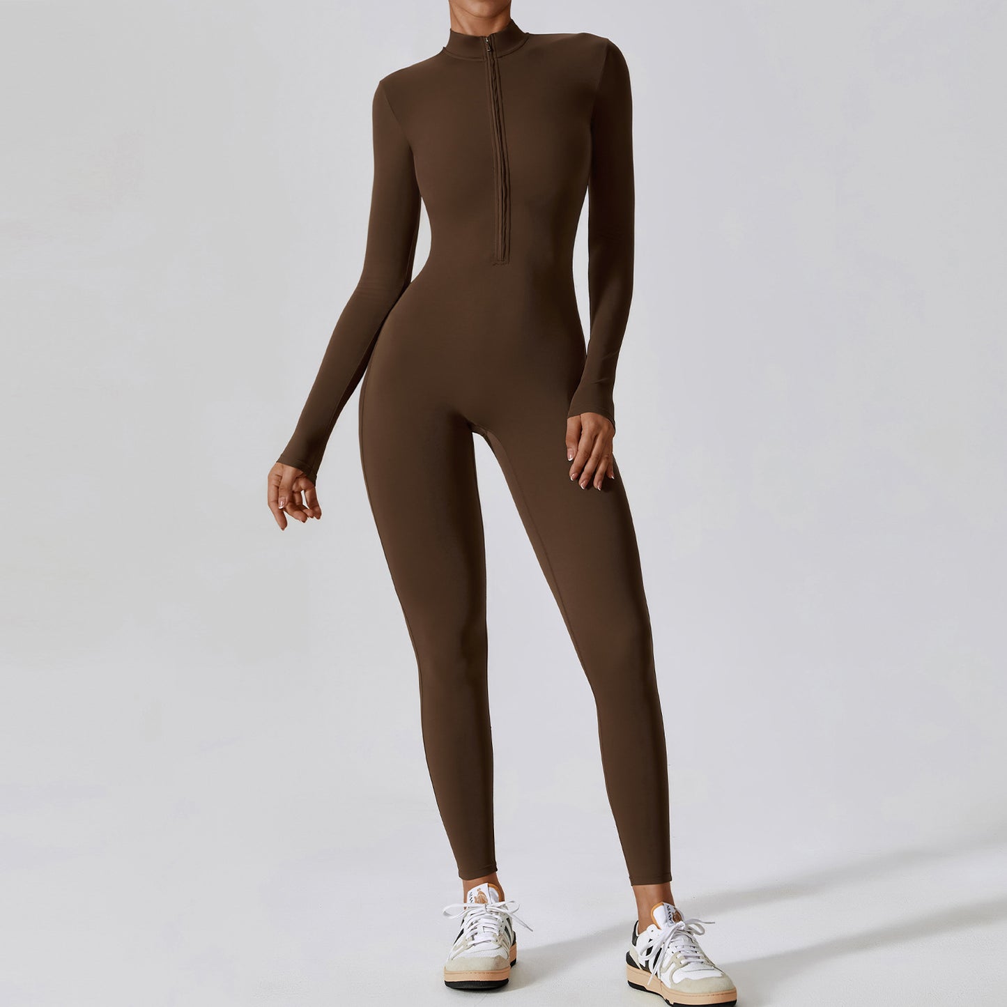 lusailstore - zippered nude bodysuit