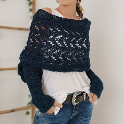 lusailstore - Knitted Wrap Shrugs For Women