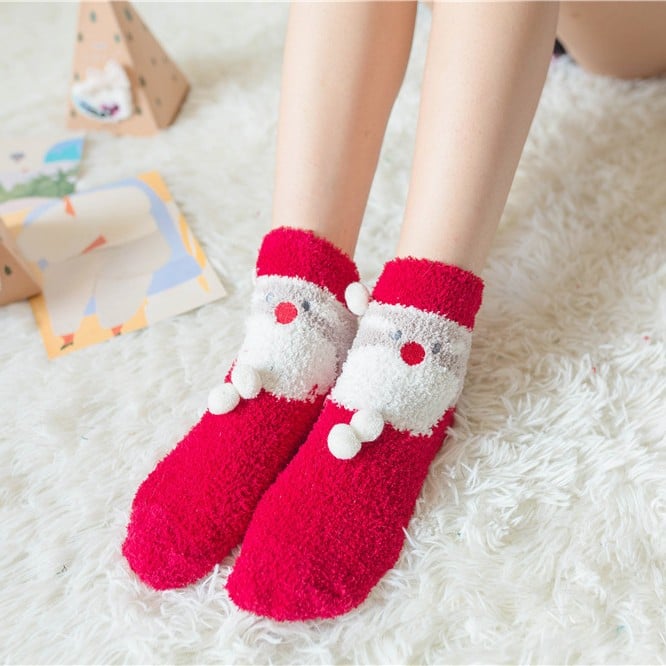 lusailstore - Cute Christmas Style Thick Warm Socks