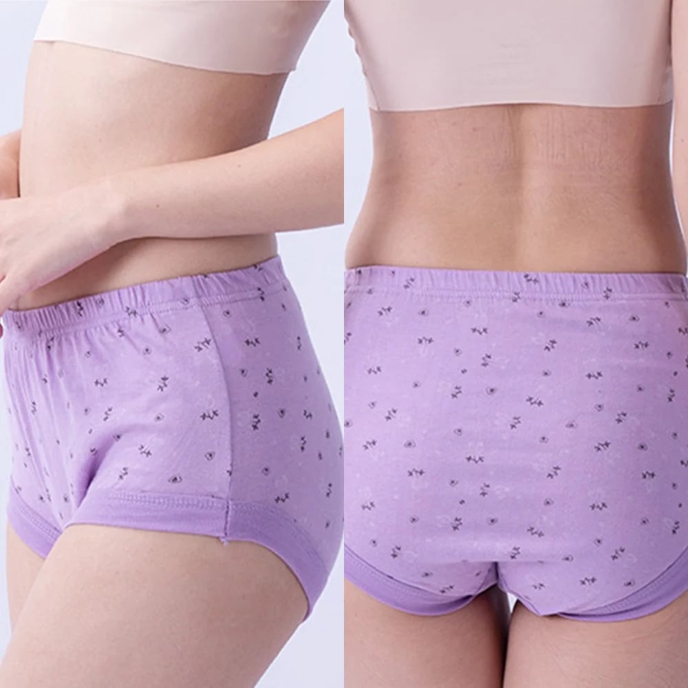 lusailstore -Plus size high-waisted women's pure cotton underwear