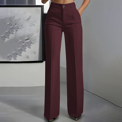 lusailstore -Women's High Waisted Slim Formal Pants