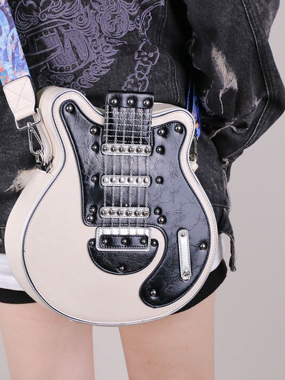 lusailstore - Guitar Shaped Crossbody Shoulder Bag