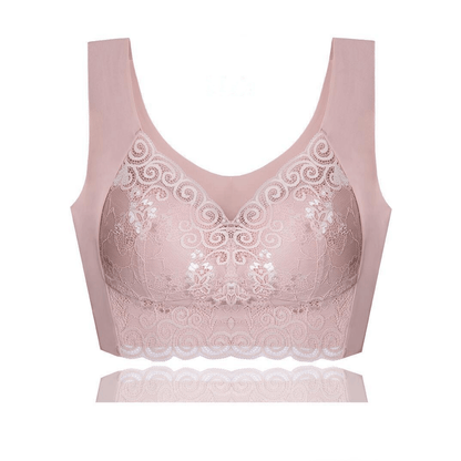 💖Buy 2 Get 1 Free (3 pcs)🎁Elegant Lace Lift-up Plus Size Wireless Breathable Vest Bra