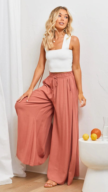 lusailstore - Women's Casual Wide Leg Pants