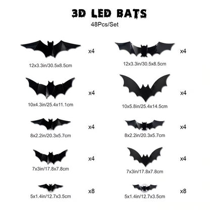 lusailstore - 3D Bat Light Decoration Set