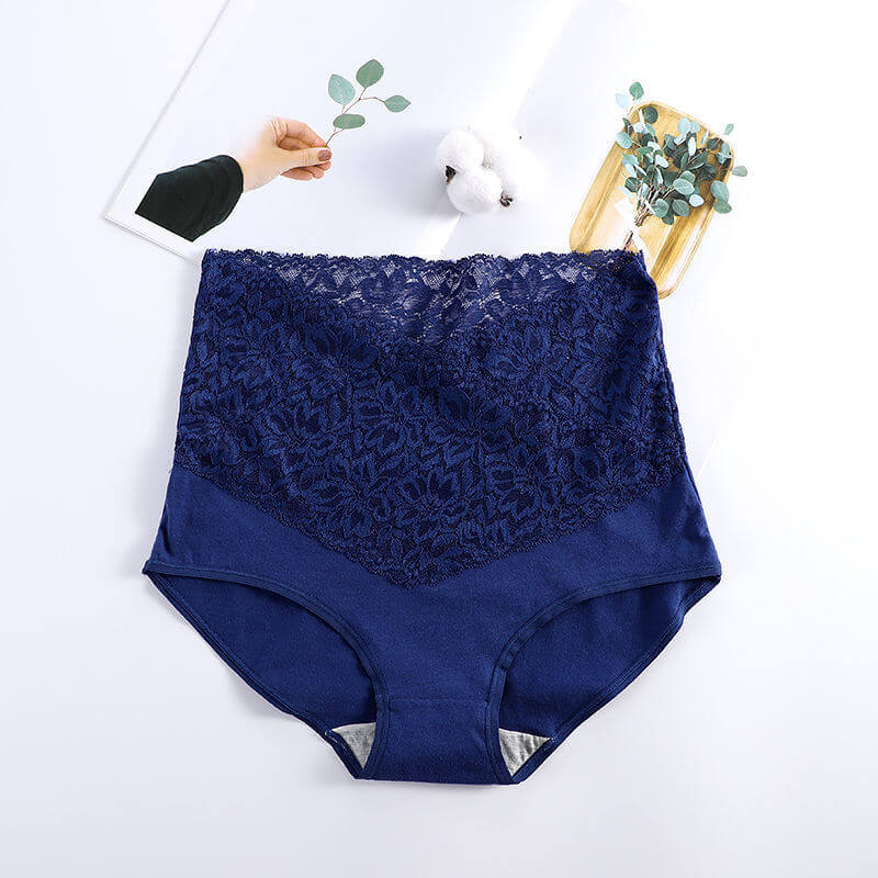 lusailstore- Ladies high waist cotton lace panties