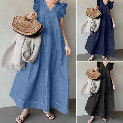 💃Huge Sale 53% OFF🔥Denim V-neck Long Dress