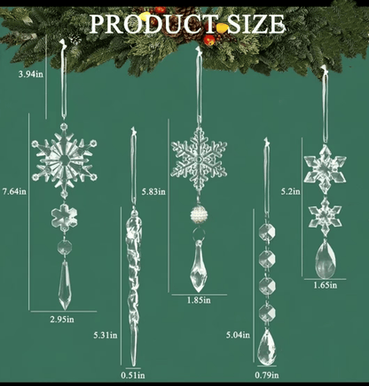 lusailstore - Crystal Christmas snowflake ornaments