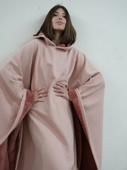 lusailstore - Stylish loose-fitting hooded cape