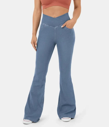 lusailstore - high waist flare jeans