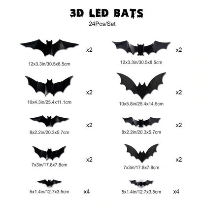 lusailstore - 3D Bat Light Decoration Set