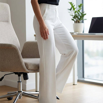 lusailstore -Women's High Waisted Slim Formal Pants