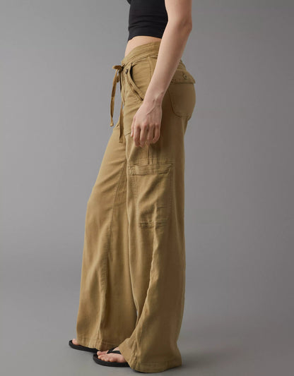 lusailstore - Linen-blend wide-leg overalls