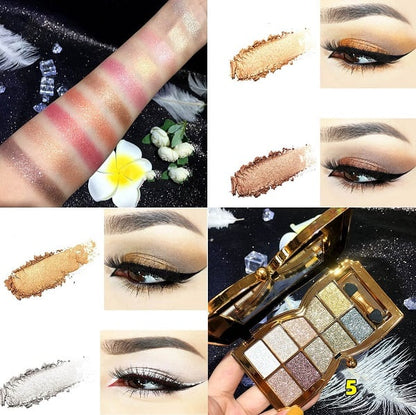 lusailstore - 10 Colors Sparkle Shimmer Eyeshadow Palette