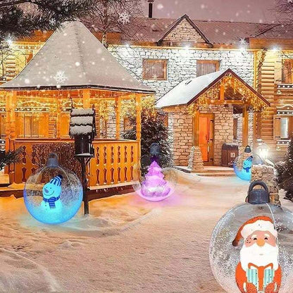 lusailstore - PVC Transparent Inflatable Santa Claus Balloon with Light