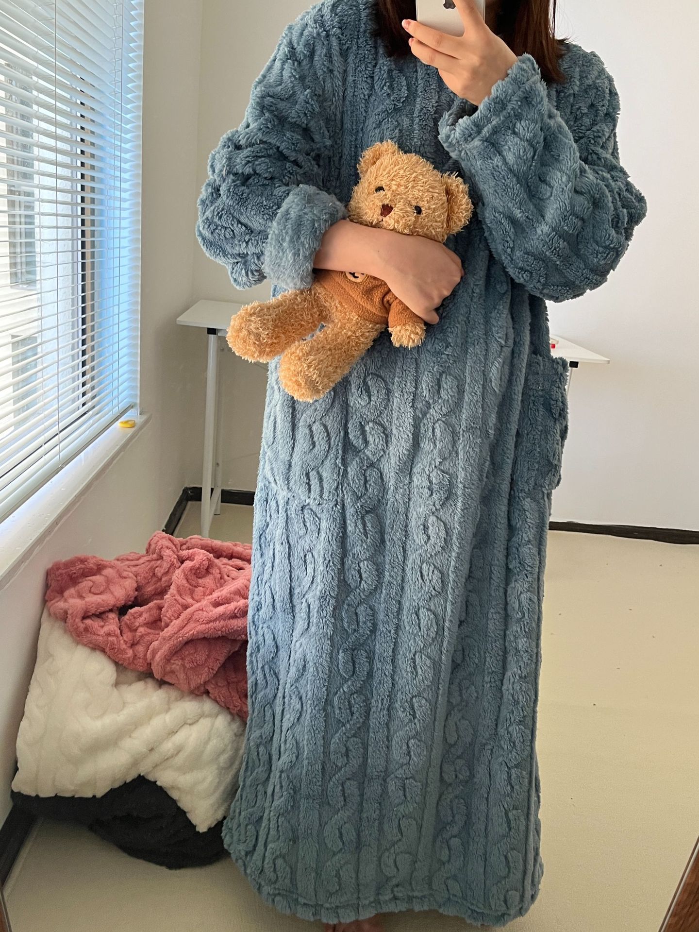 lusailstore - Women's Coral Fleece Nightgown