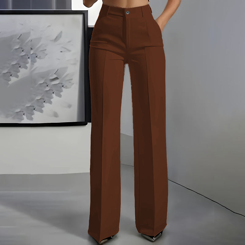 lusailstore -Women's High Waisted Slim Formal Pants