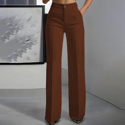 lusailstore -Women's High Waisted Slim Formal Pants