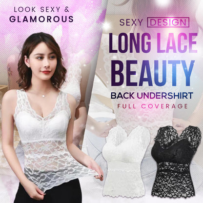 lusailstore - Long Lace Beauty Back Undershirt