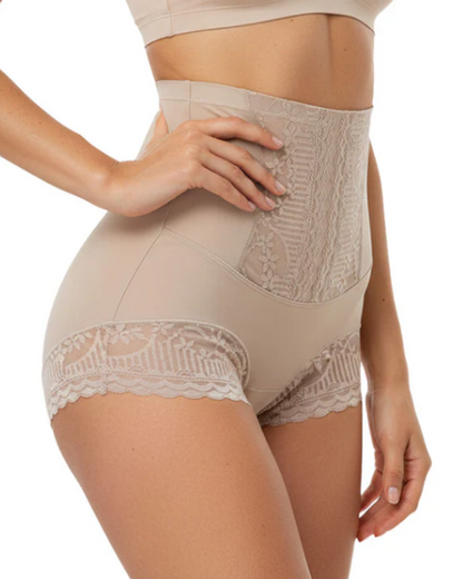 lusailstore - Women's Lace High-Waisted Slimming Panties