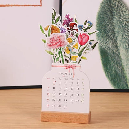 lusailstore - 2025 Bloomy Flowers Desk Calendar