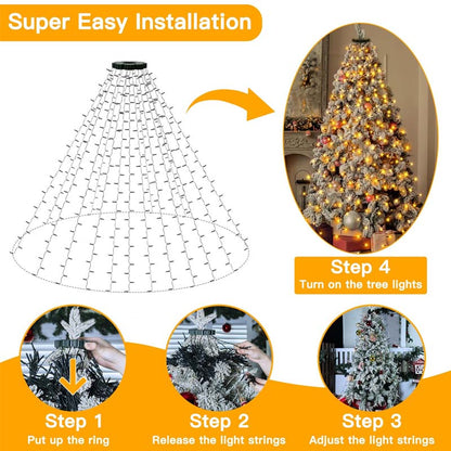 lusailstore - waterfall led christmas tree lights