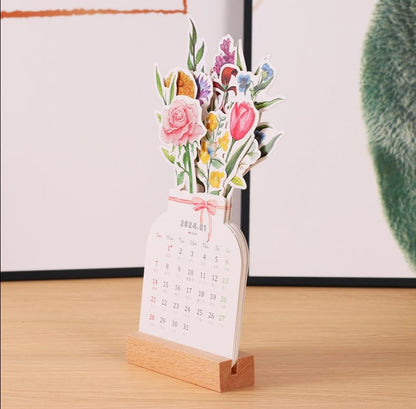 lusailstore - 2025 Bloomy Flowers Desk Calendar