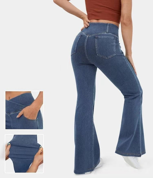 lusailstore - high waist flare jeans