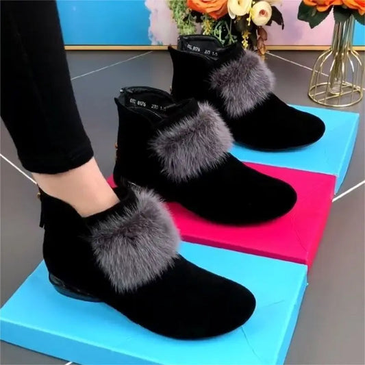 lusailstore - Women's Plush Ankle Boots