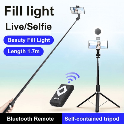 lusailstore- New 6 in 1 Bluetooth Selfie Stick