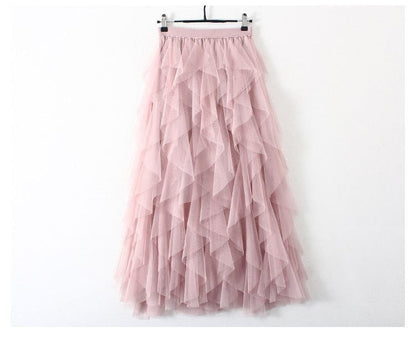 lusailstore- Boho High Waist Ruffles Beach Skirts