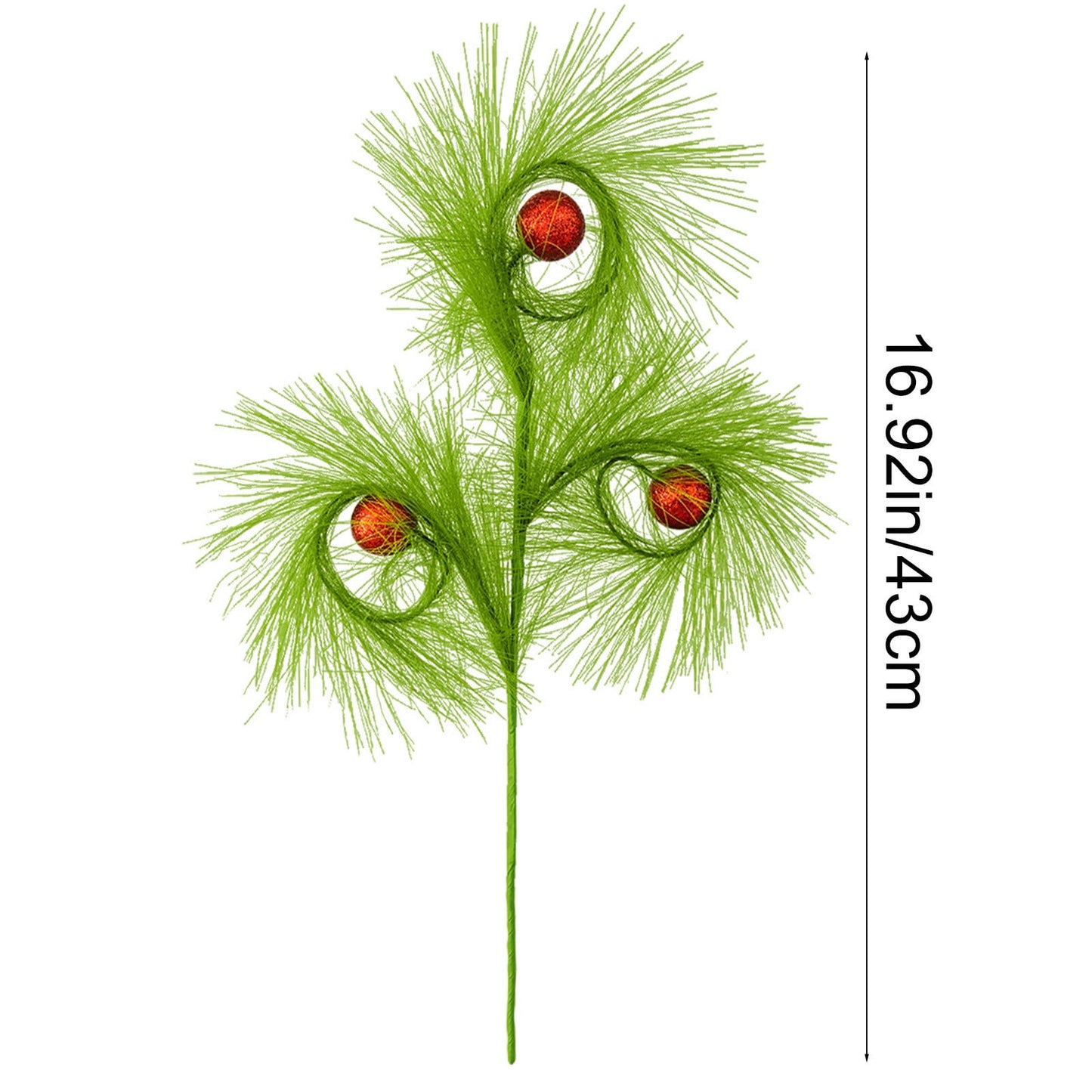 lusailstore - christmas reed grass elf ball simulation green plants