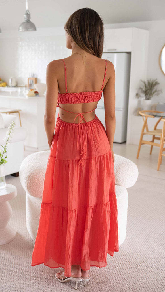 lusailstore -Women Sleeveless Stitching Swing Maxi Dress