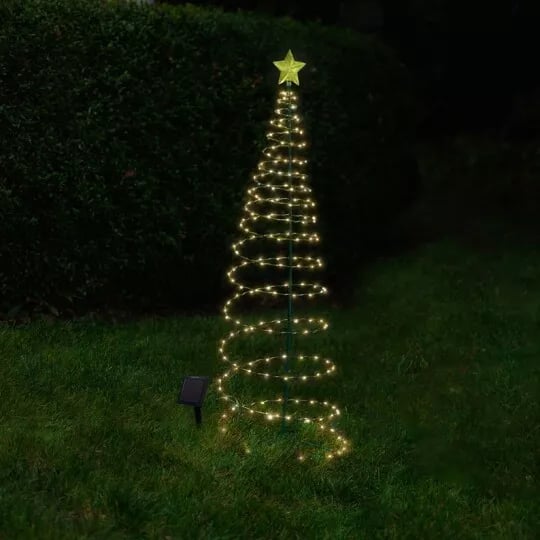 lusailstore - Solar LED Metal Christmas Tree