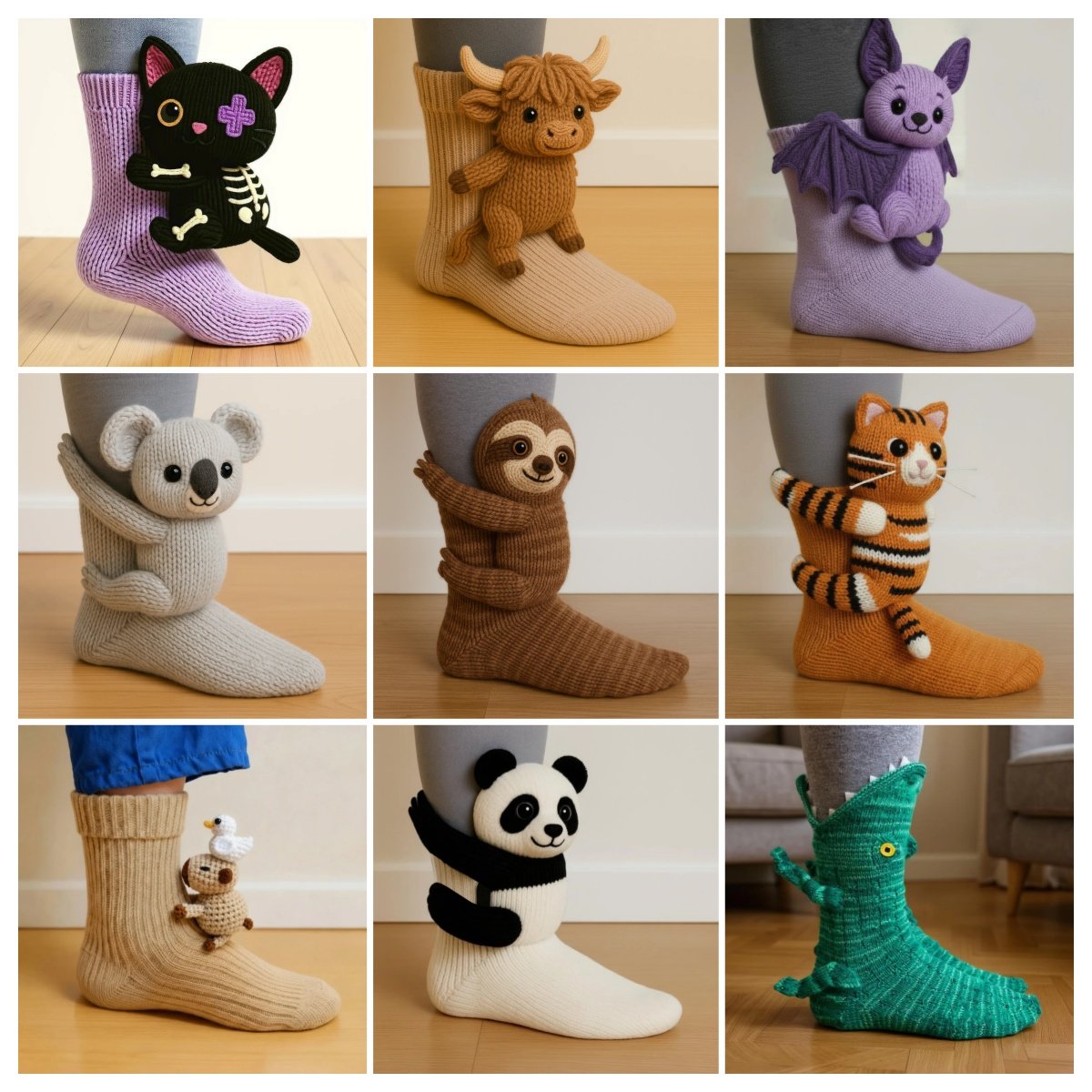 lusailstore - 3D Funny Animal Hug Socks