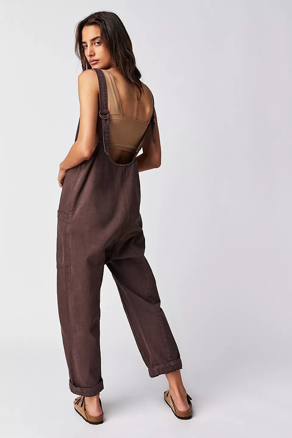 lusailstore- Denim Jumpsuit With Pockets