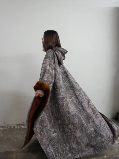 lusailstore - Stylish loose-fitting hooded cape